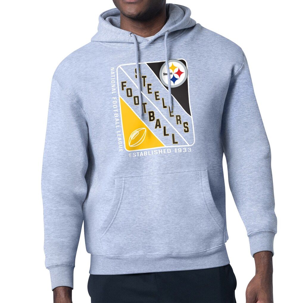 Men 2026 NFL Pittsburgh Steelers Grey Hoodie hooded style 02->nfl jacket->Sports Accessory